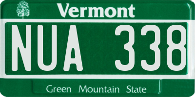 VT license plate NUA338