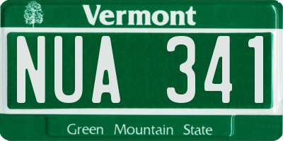 VT license plate NUA341
