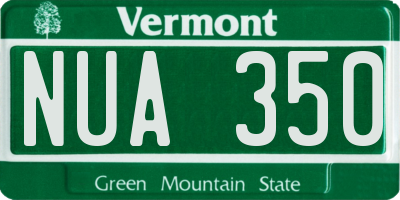 VT license plate NUA350