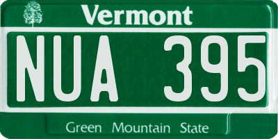 VT license plate NUA395