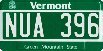 VT license plate NUA396