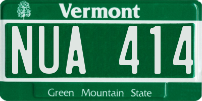 VT license plate NUA414