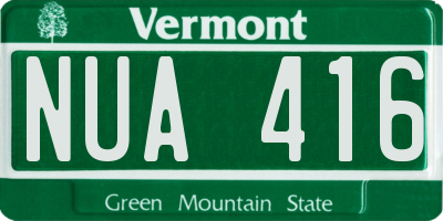 VT license plate NUA416