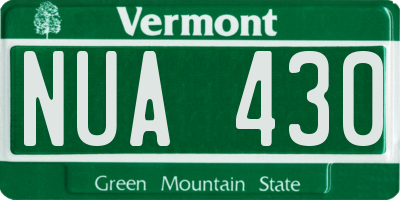 VT license plate NUA430