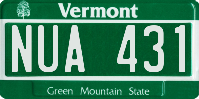 VT license plate NUA431