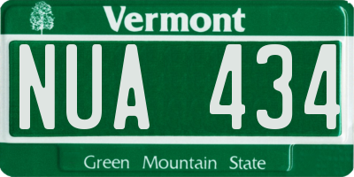 VT license plate NUA434