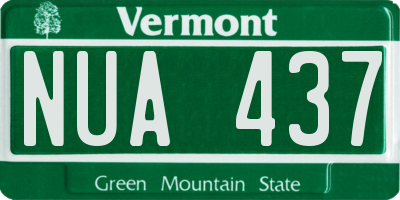 VT license plate NUA437