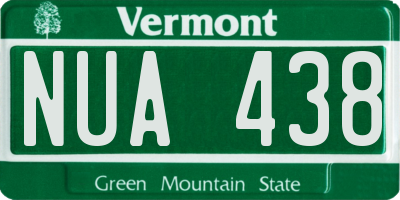 VT license plate NUA438