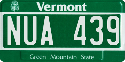 VT license plate NUA439