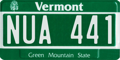 VT license plate NUA441