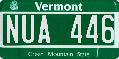 VT license plate NUA446