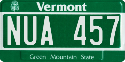 VT license plate NUA457