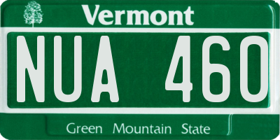VT license plate NUA460