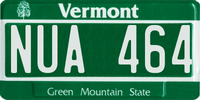 VT license plate NUA464