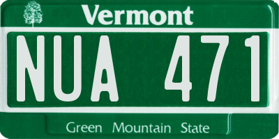 VT license plate NUA471