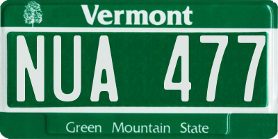 VT license plate NUA477