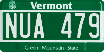 VT license plate NUA479