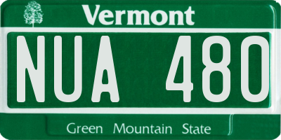 VT license plate NUA480