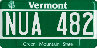 VT license plate NUA482