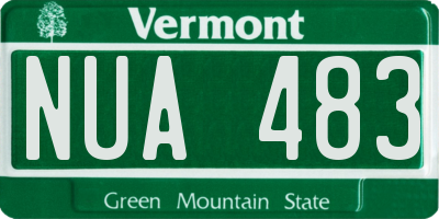 VT license plate NUA483