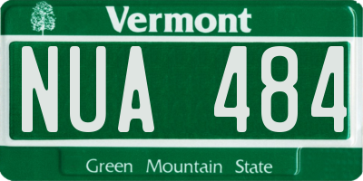 VT license plate NUA484