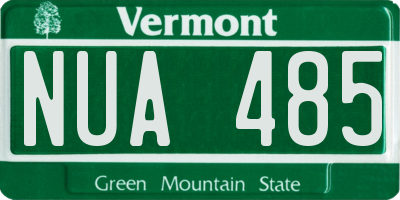 VT license plate NUA485