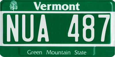 VT license plate NUA487