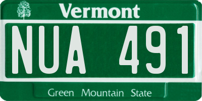 VT license plate NUA491