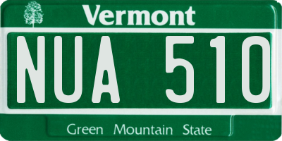 VT license plate NUA510