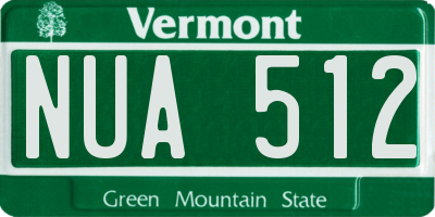 VT license plate NUA512