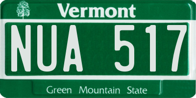 VT license plate NUA517