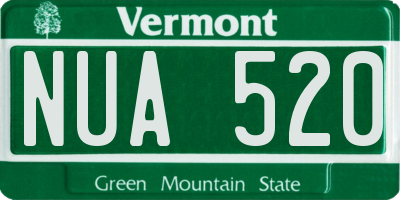 VT license plate NUA520