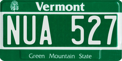 VT license plate NUA527