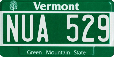 VT license plate NUA529