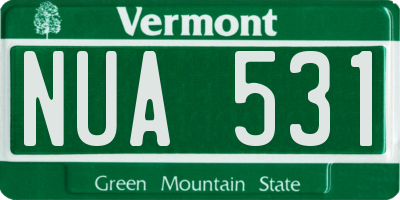 VT license plate NUA531