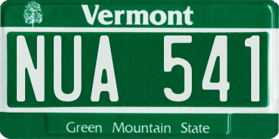 VT license plate NUA541