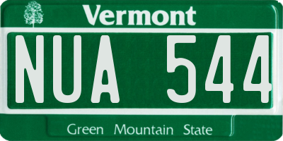 VT license plate NUA544