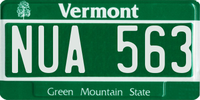 VT license plate NUA563