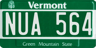 VT license plate NUA564
