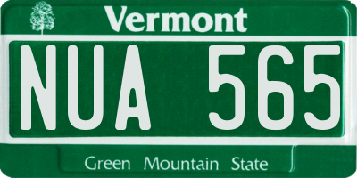 VT license plate NUA565