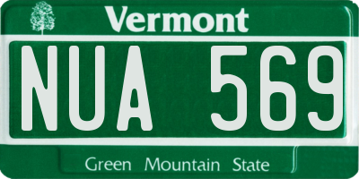 VT license plate NUA569