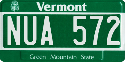 VT license plate NUA572