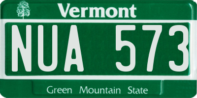 VT license plate NUA573
