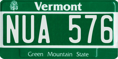 VT license plate NUA576