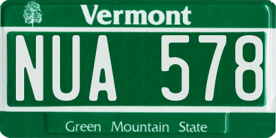VT license plate NUA578