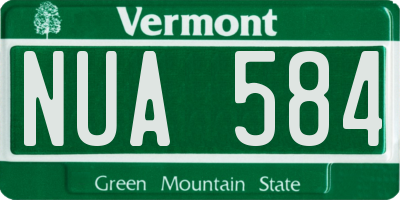 VT license plate NUA584