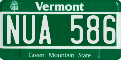 VT license plate NUA586