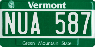 VT license plate NUA587