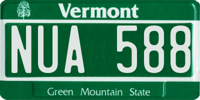 VT license plate NUA588