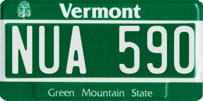 VT license plate NUA590